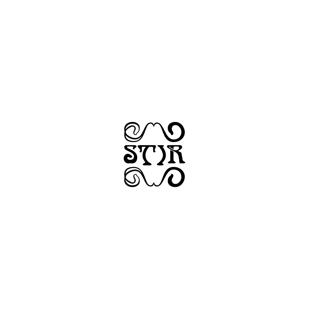 Image of the logo Stir in positive monochrome.  This is an image related to a project inside Pedro Rodrigues (Treze413) graphic design portfolio.