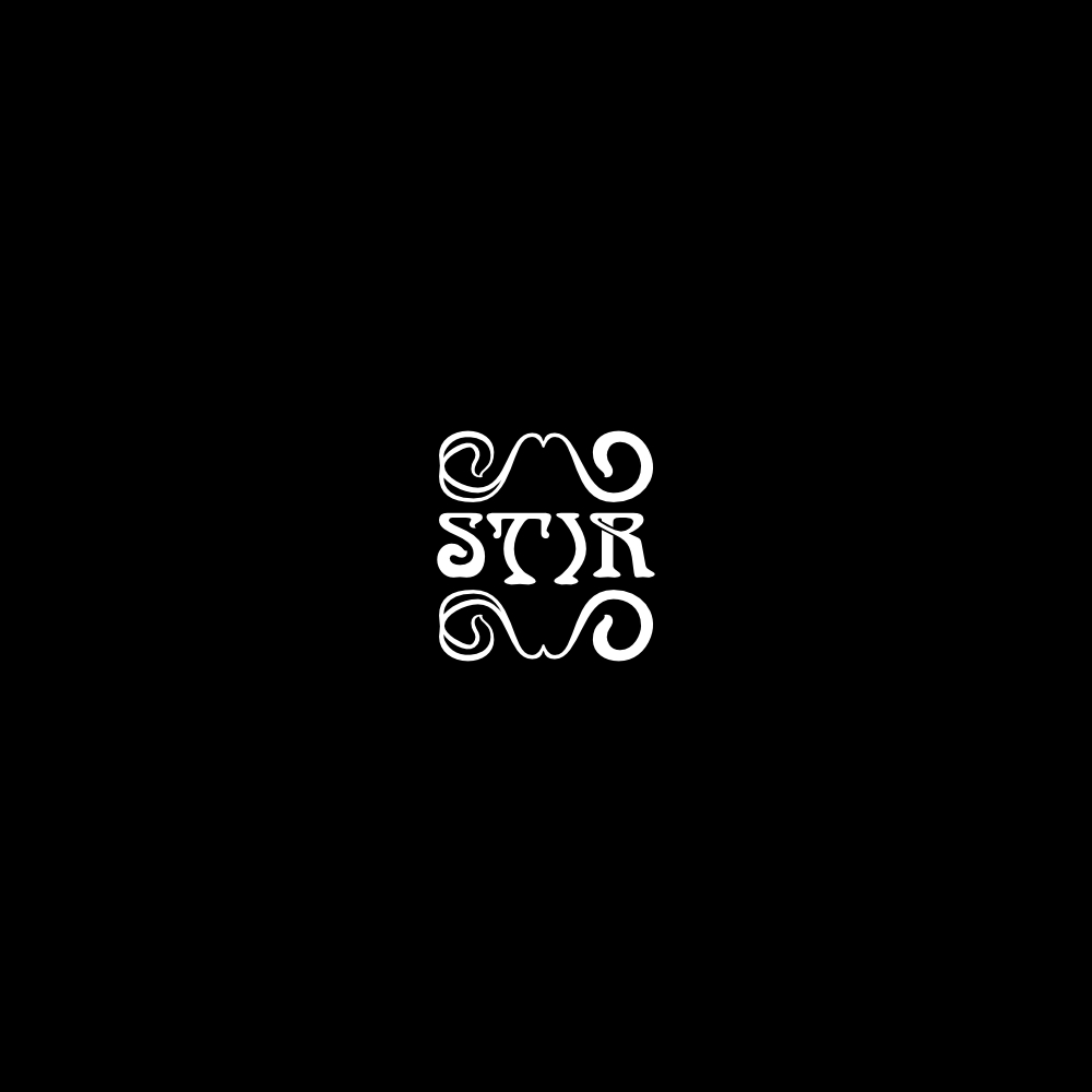 Image of the logo Stir in negative monochrome.  This is an image related to a project inside Pedro Rodrigues (Treze413) graphic design portfolio.
